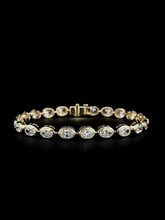 Lab grown diamond bezel bracelet