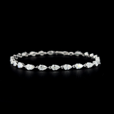 Lab grown diamond cuff bracelet