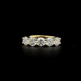 Lab grown diamond 5 stone rings