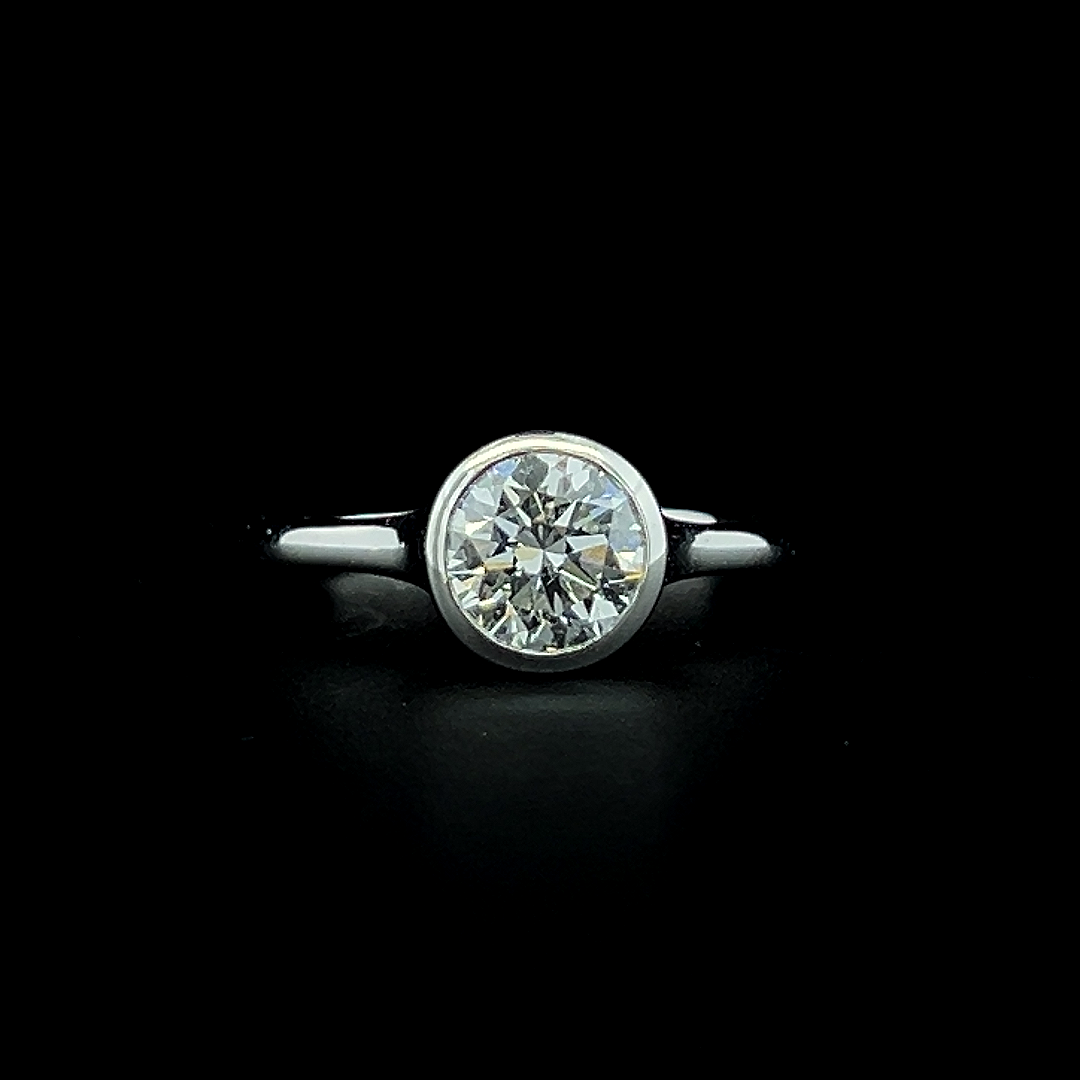 Lab grown diamond bezel rings