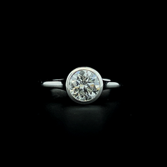 Lab grown diamond bezel rings