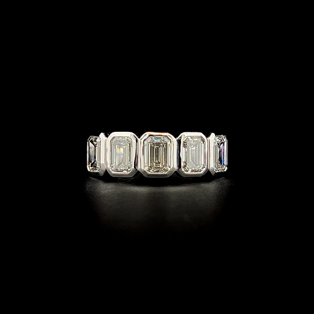 Lab grown diamond bezel rings