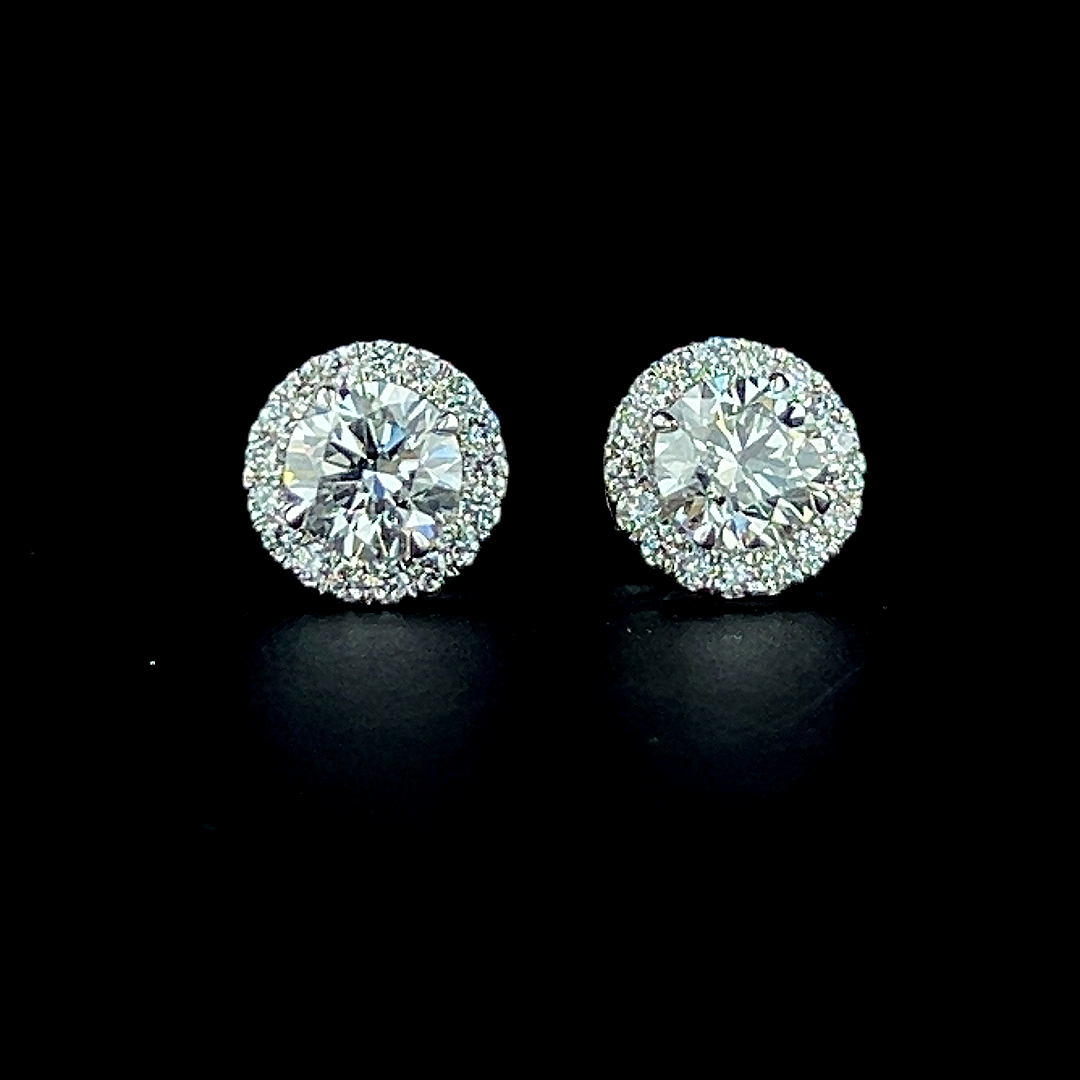 Lab grown diamond pushback stud earring