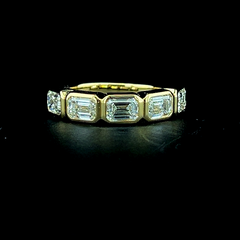 Lab grown diamond bezel rings