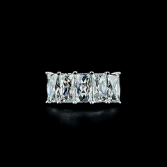 Lab grown diamond 5 stone rings