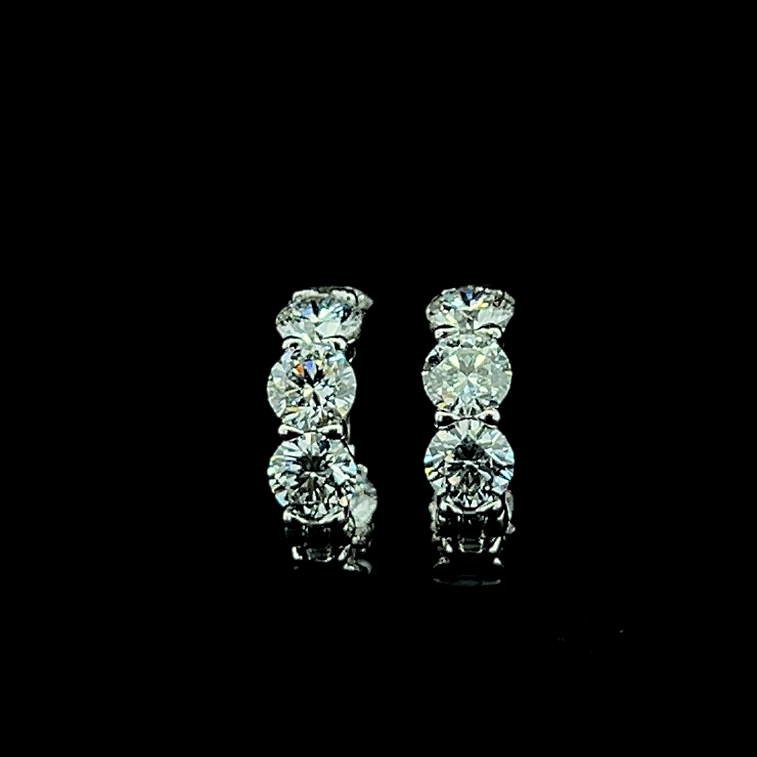 Lab grown diamond hoop earring
