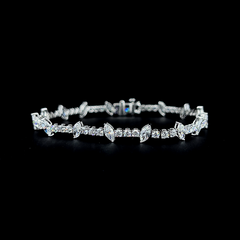Lab grown diamond mix shape bracelet
