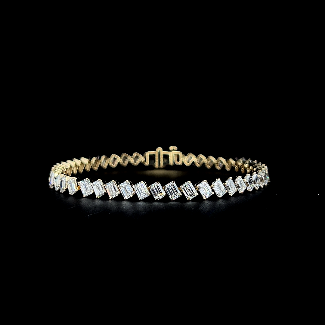 Lab grown diamond fancy shape bracelet