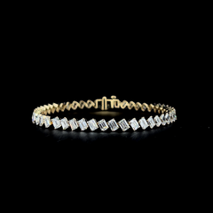 Lab grown diamond fancy shape bracelet