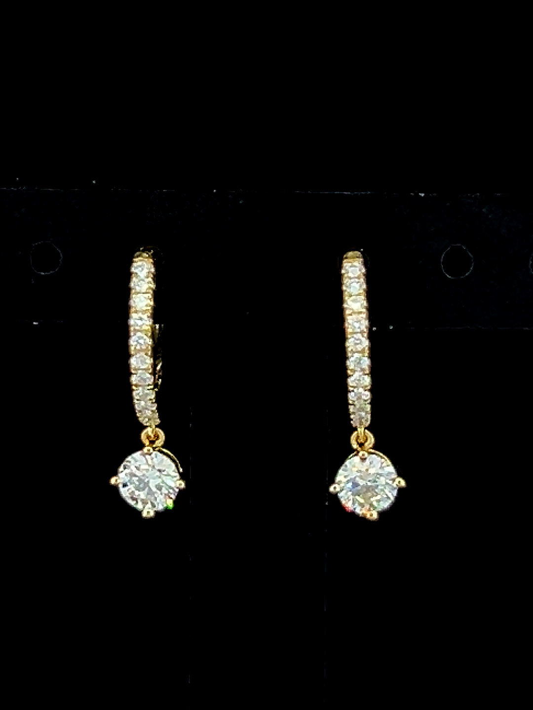 Lab grown diamond huggies earring