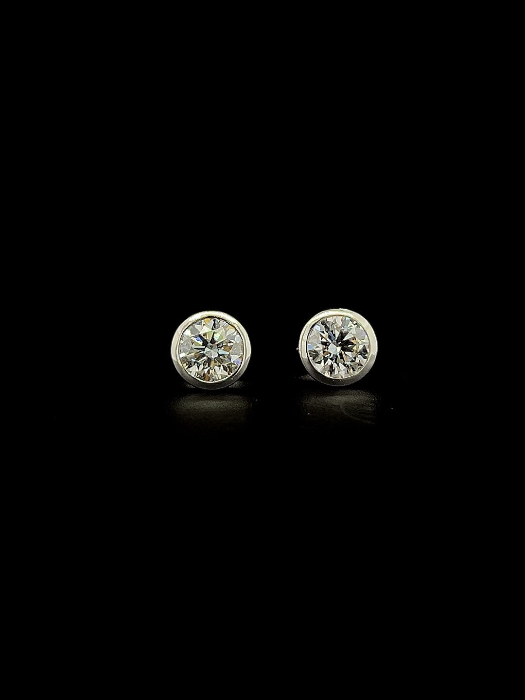 Lab Grown Diamond Bezel Stud Earring