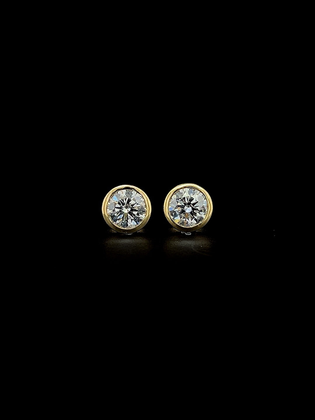 Lab Grown Diamond Bezel Stud Earring