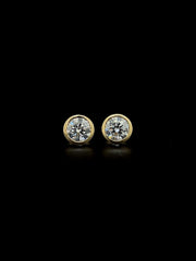 Lab Grown Diamond Bezel Stud Earring