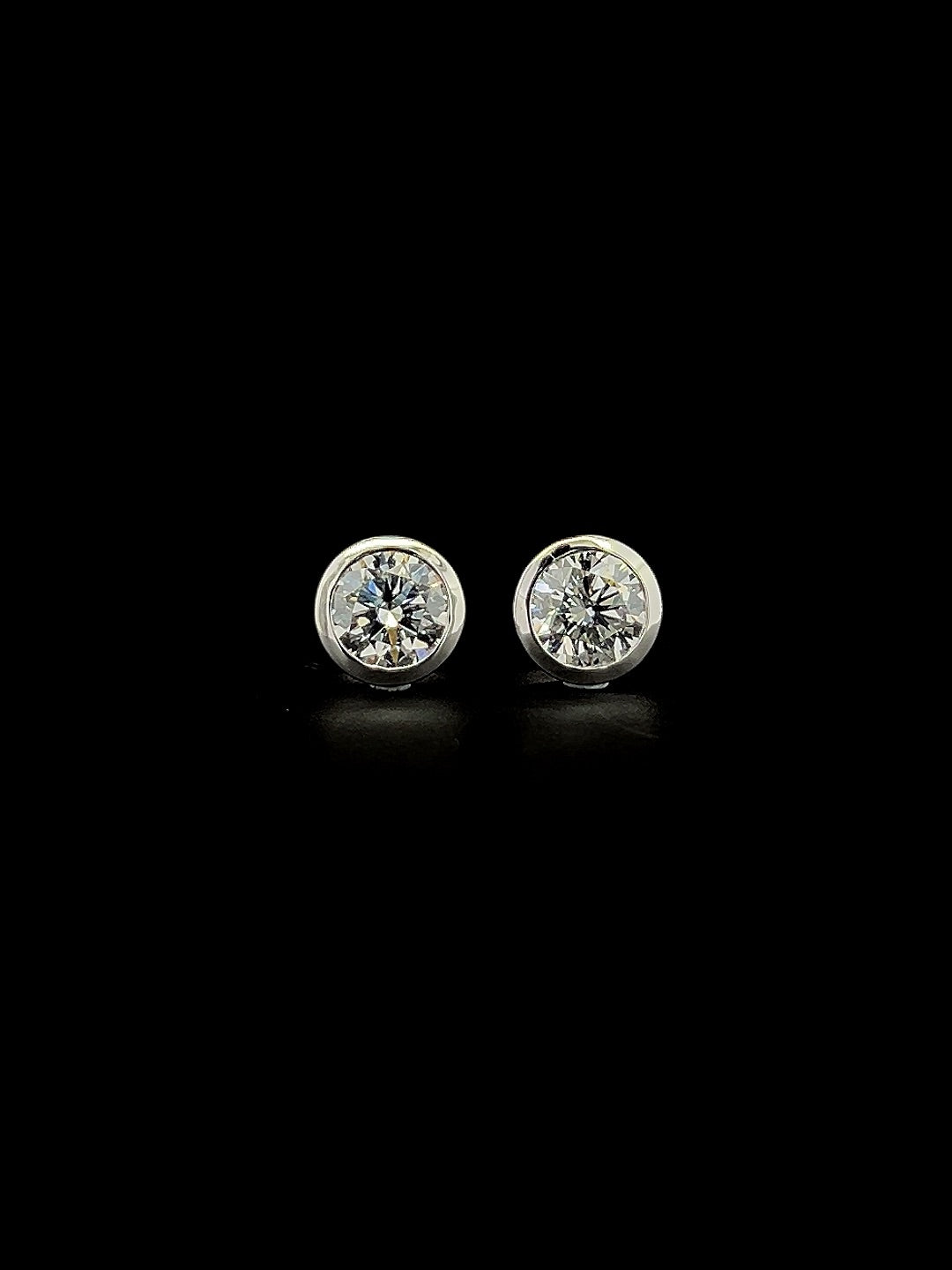 Lab Grown Diamond Bezel Stud Earring