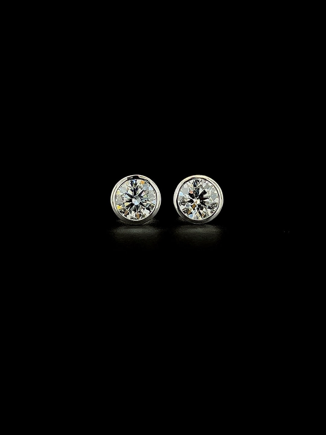 Lab Grown Diamond Bezel Stud Earring