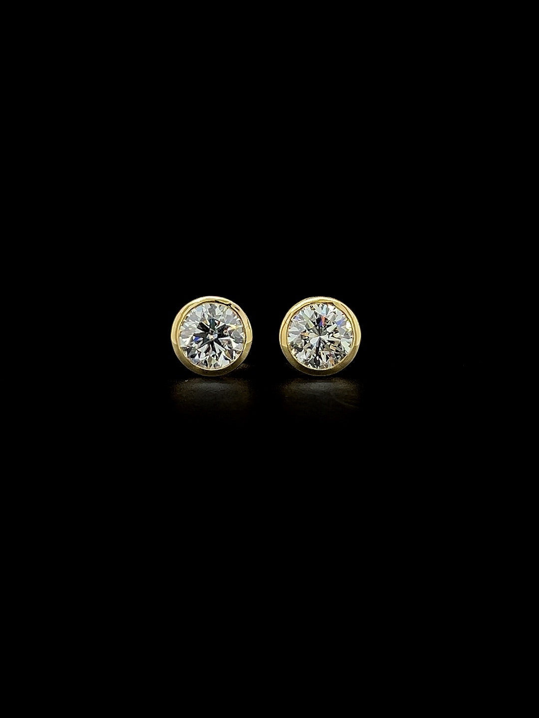 Lab Grown Diamond Bezel Stud Earring