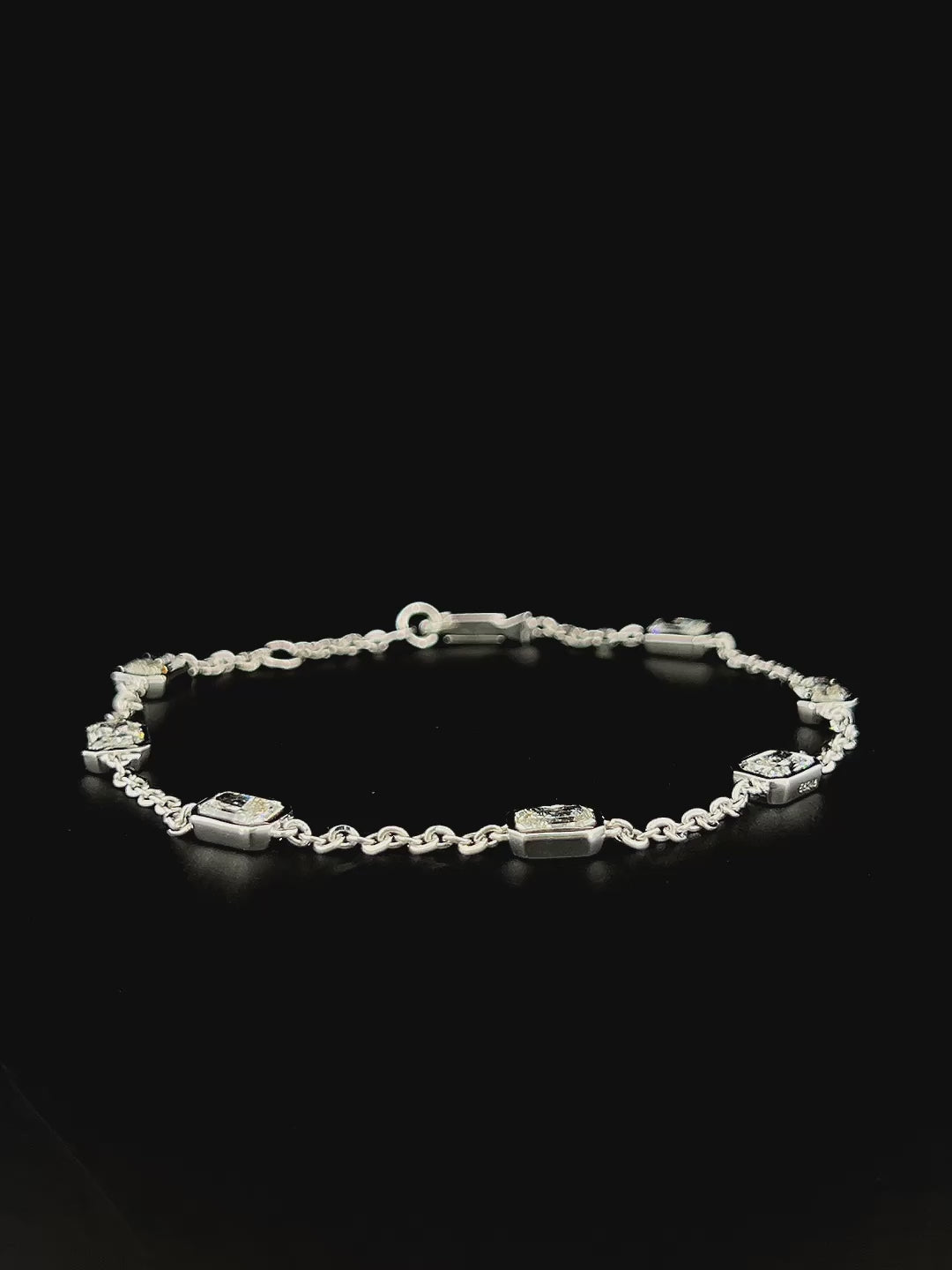 Lab grown diamond fancy shape bracelet