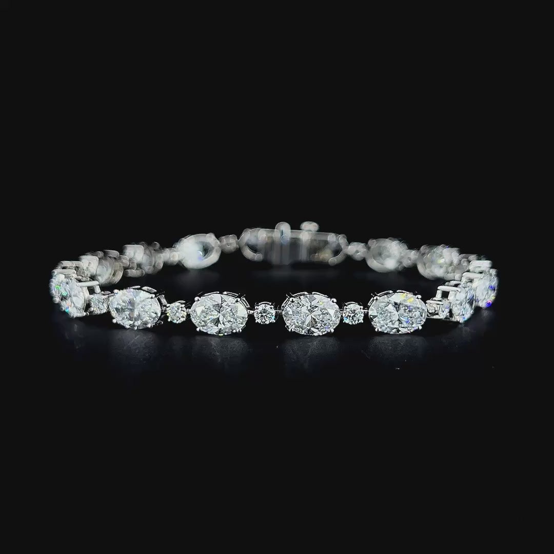 Lab grown diamond mix shape bracelet