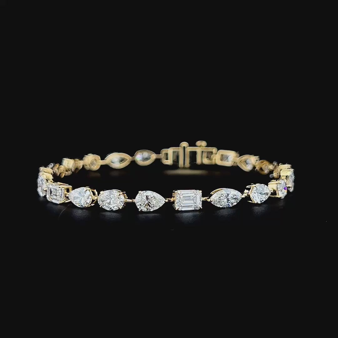 Lab grown diamond mix shape bracelet