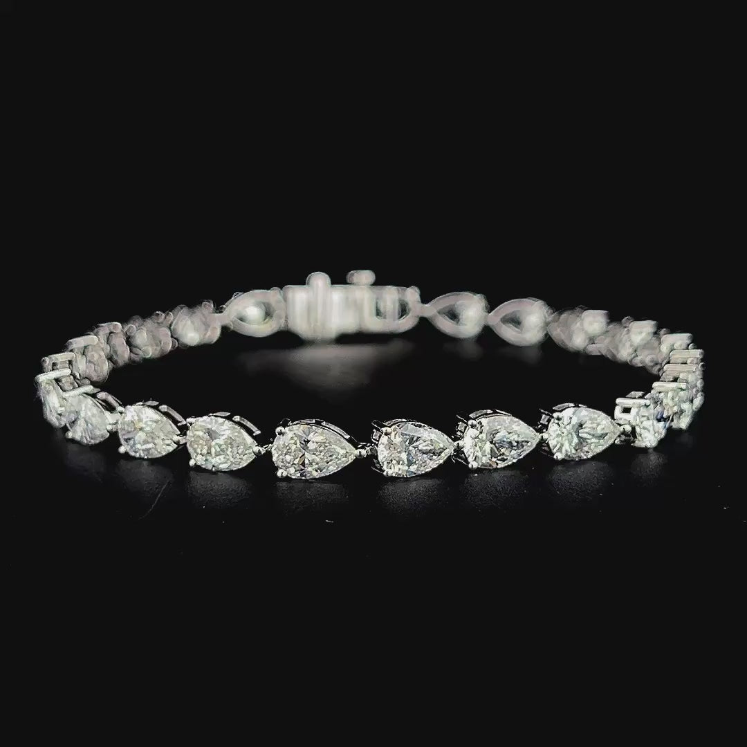 Lab grown diamond fancy shape bracelet