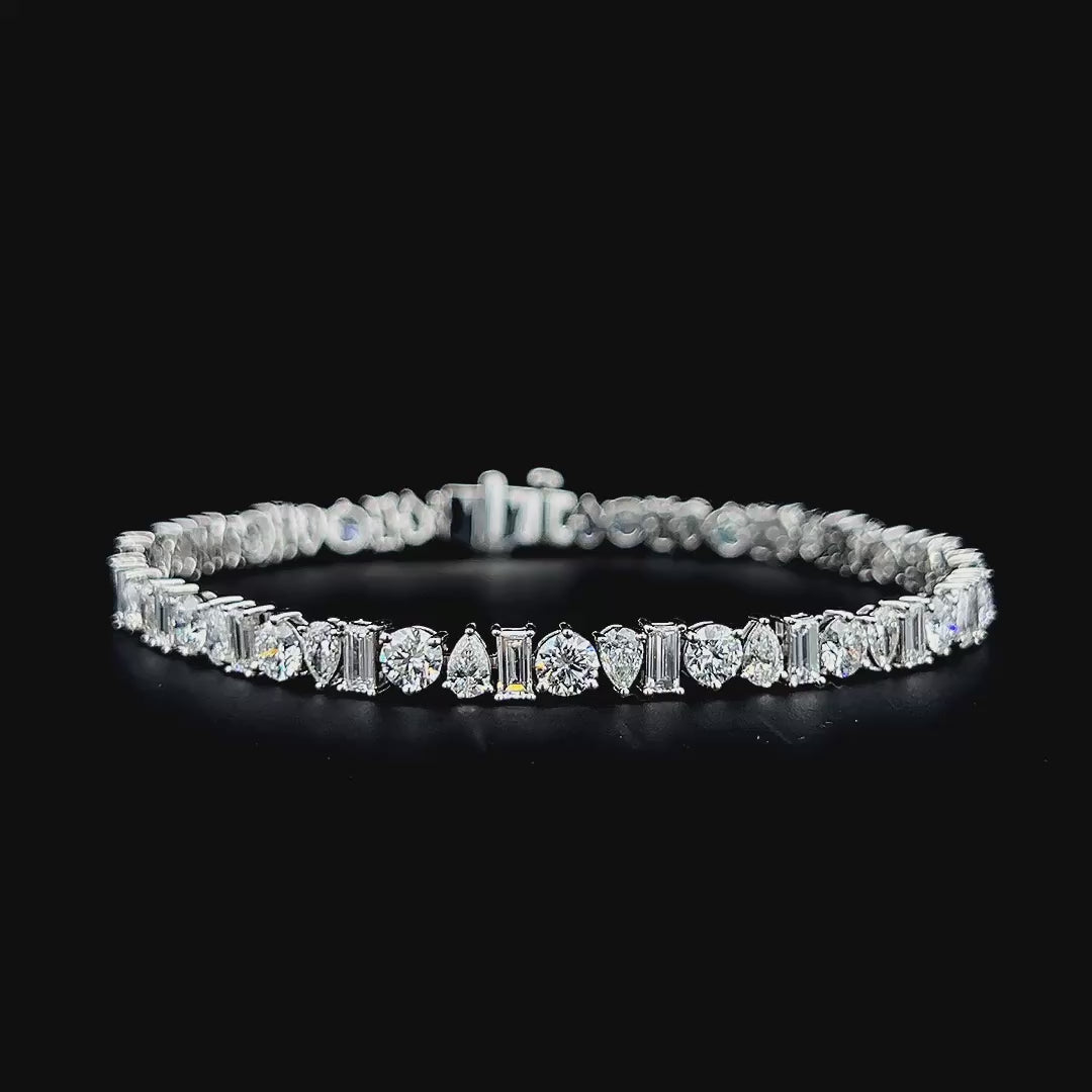 Lab grown diamond mix shape bracelet
