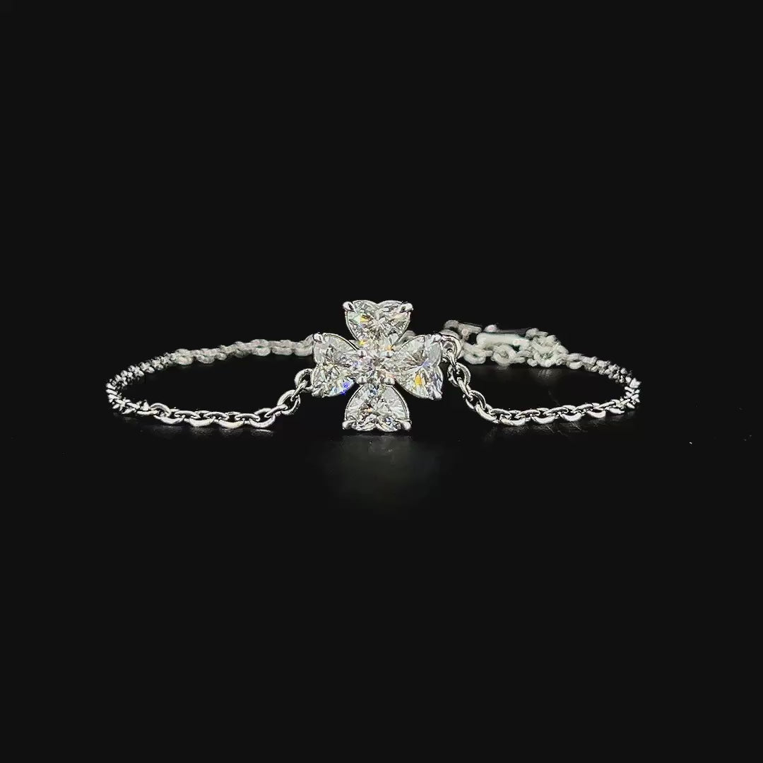 Lab grown diamond cuff bracelet