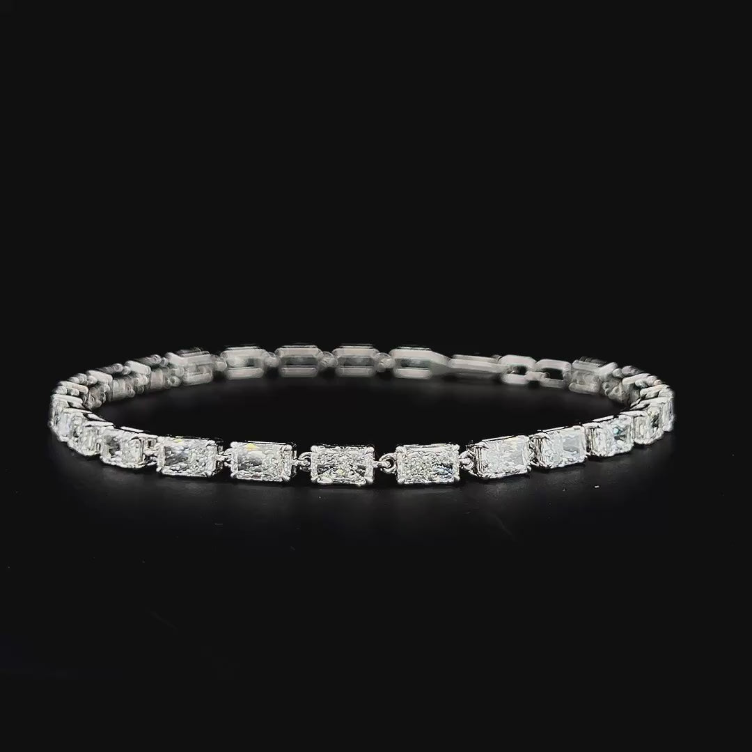 Lab grown diamond fancy shape bracelet