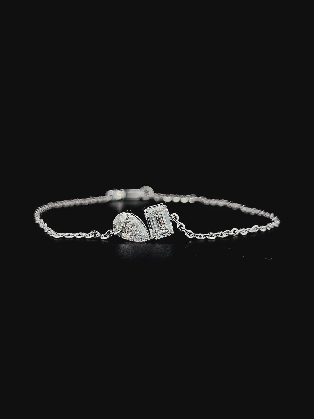 Lab grown diamond cuff bracelet