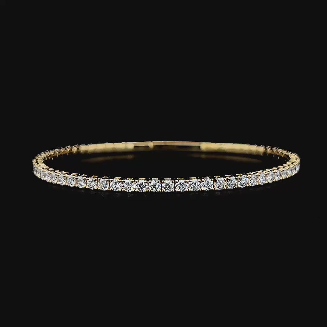 Lab grown diamond bangle bracelet