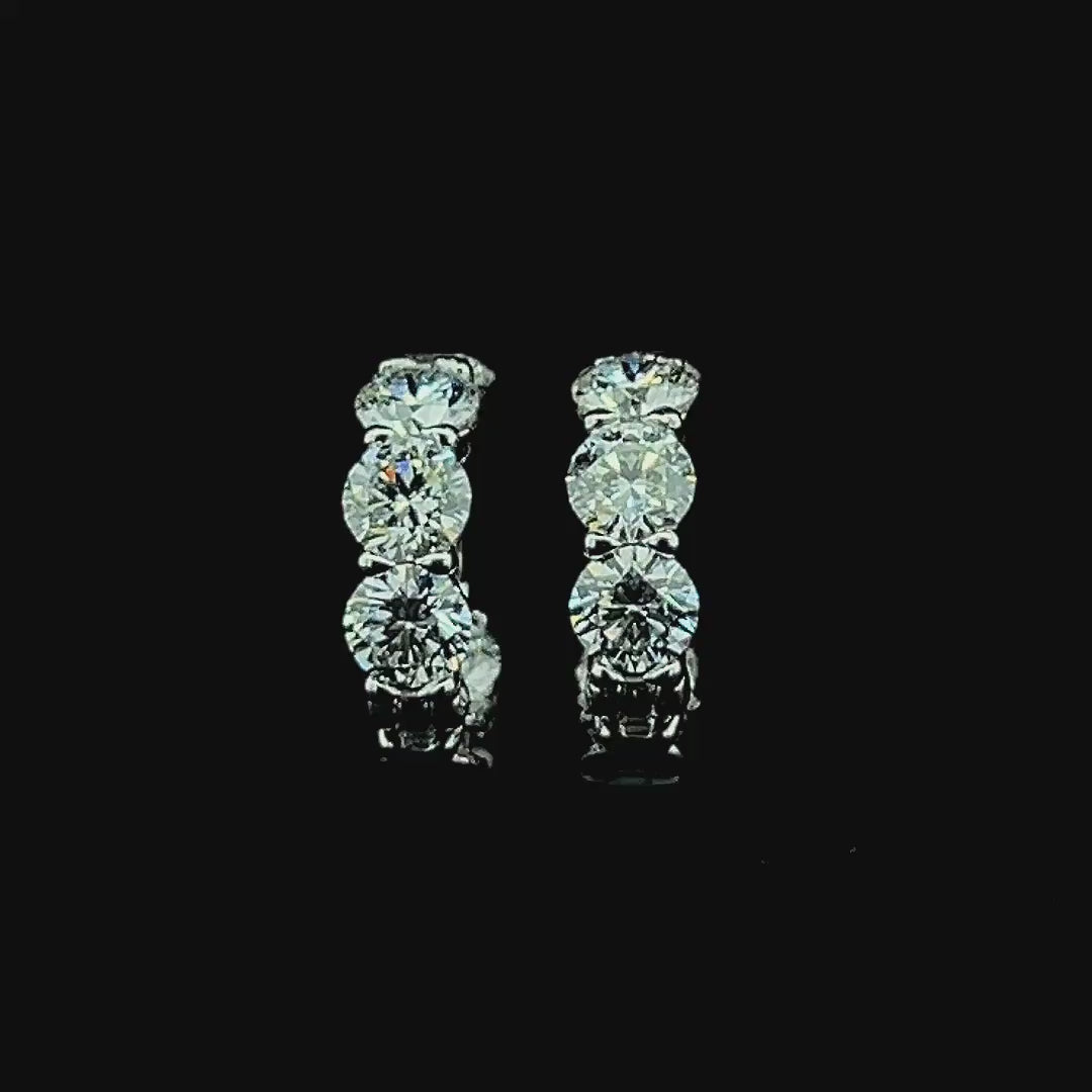 Lab grown diamond hoop earring