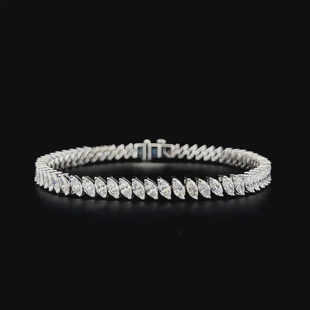 Lab grown diamond fancy shape bracelet