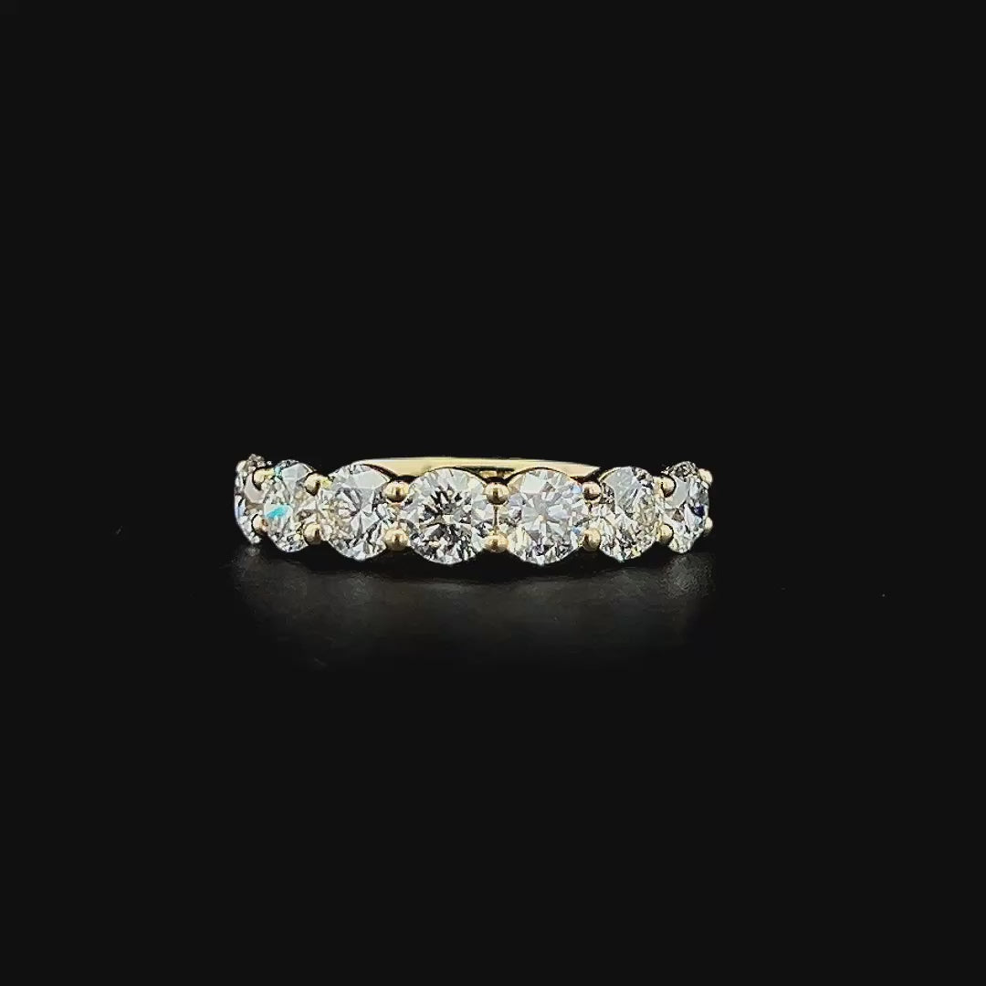 Lab grown diamond 7 stone rings