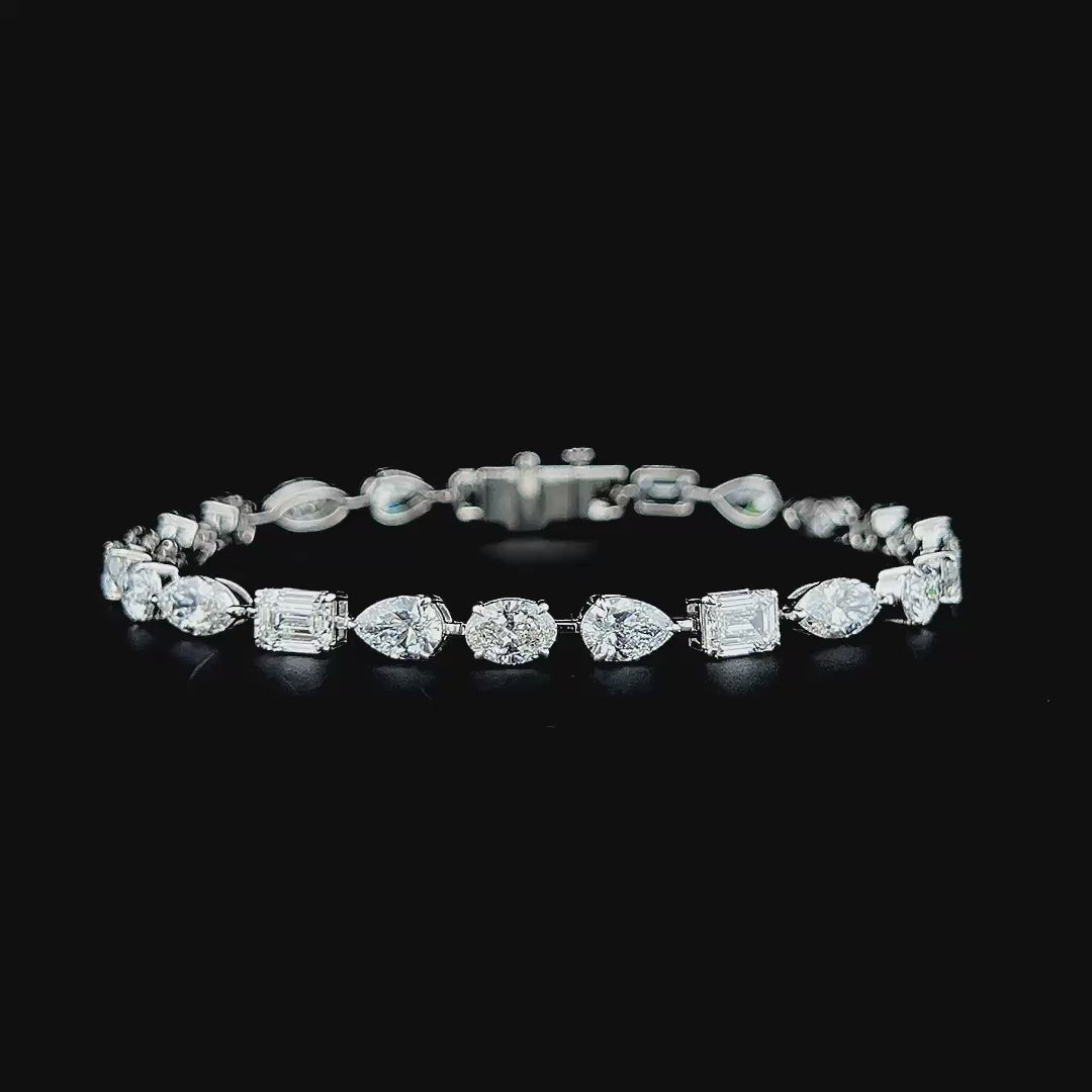 Lab grown diamond mix shape bracelet