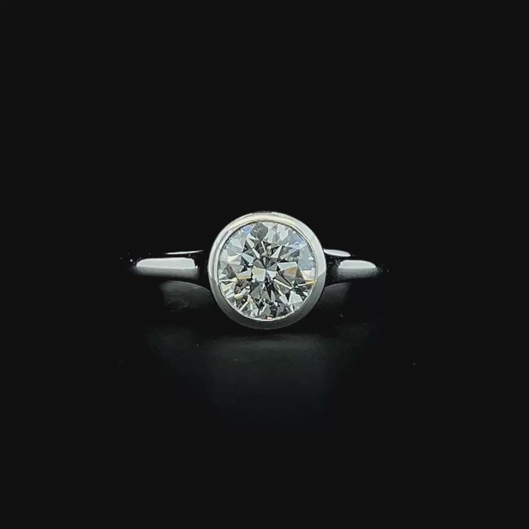 Lab grown diamond bezel rings