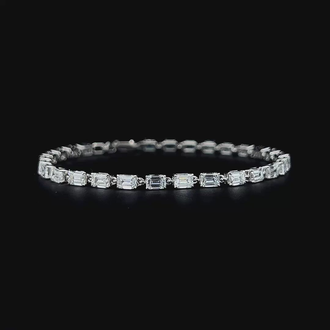 Lab grown diamond fancy shape bracelet