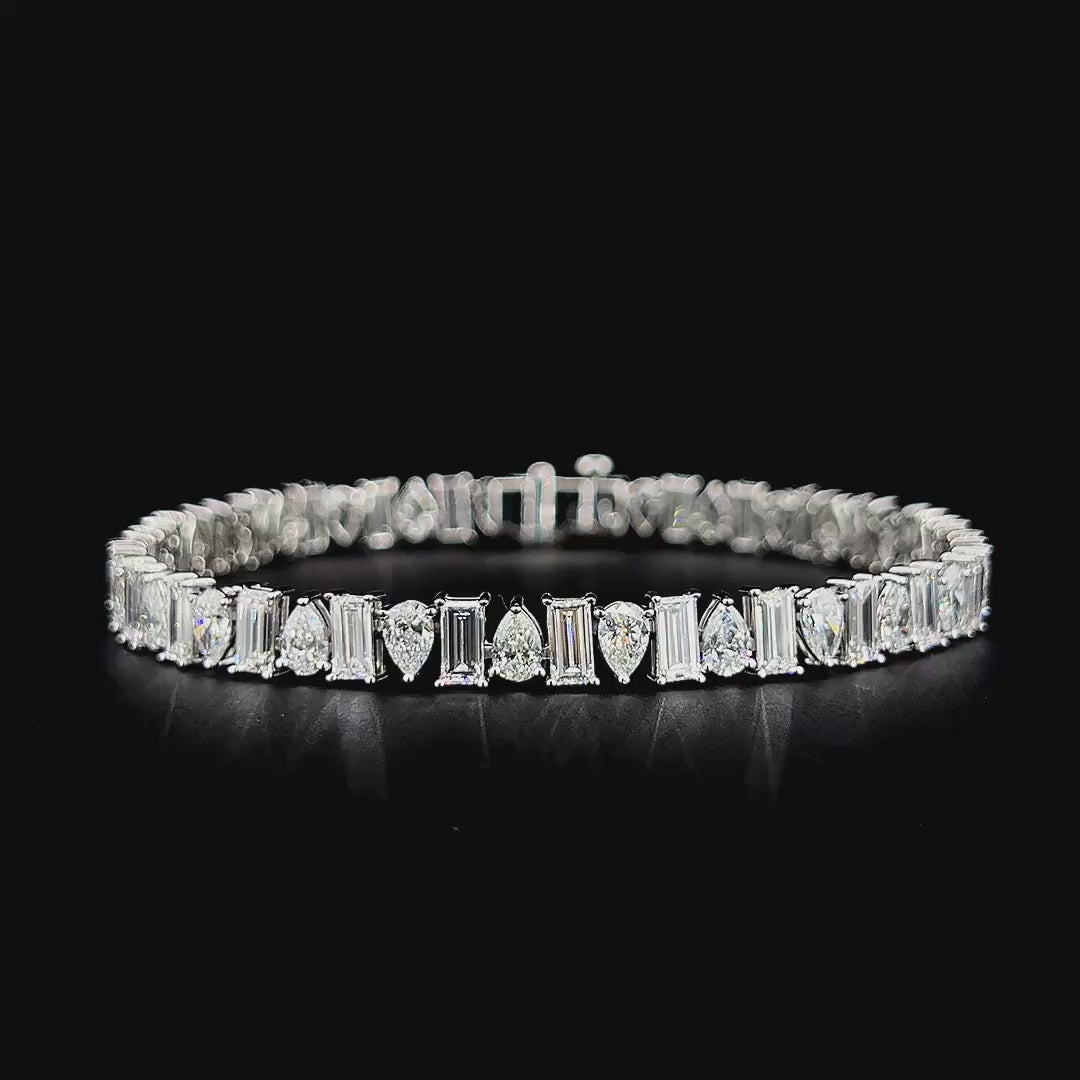 Lab grown diamond mix shape bracelet