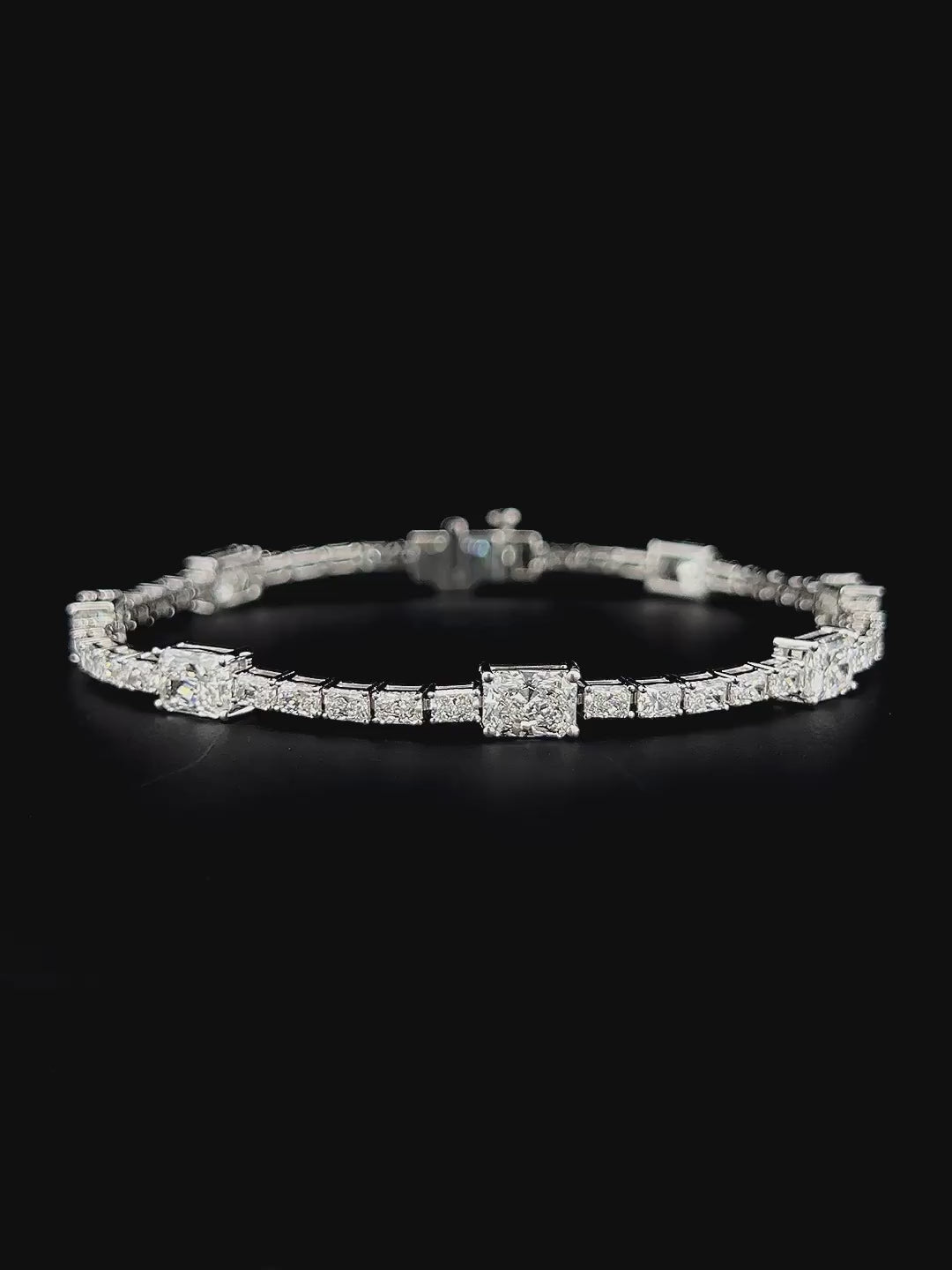 Lab grown diamond fancy shape bracelet