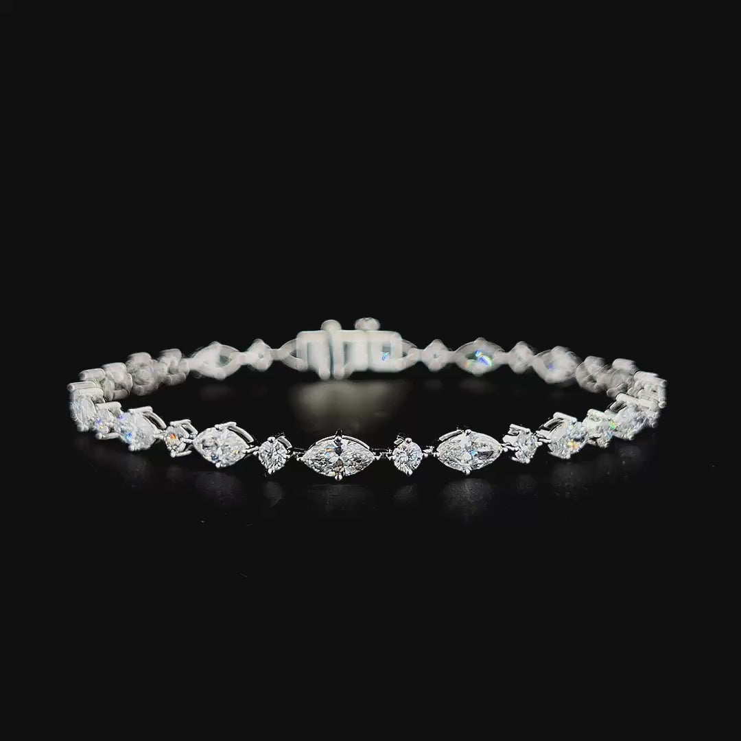 Lab grown diamond mix shape bracelet
